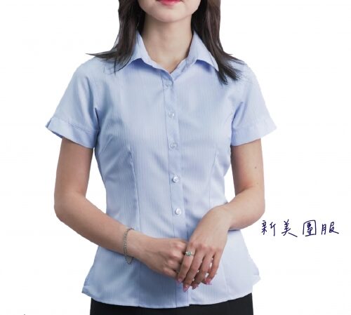 女襯衫-藍色暗條紋