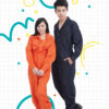 連身工作服 | 橘色、深藍、黑色