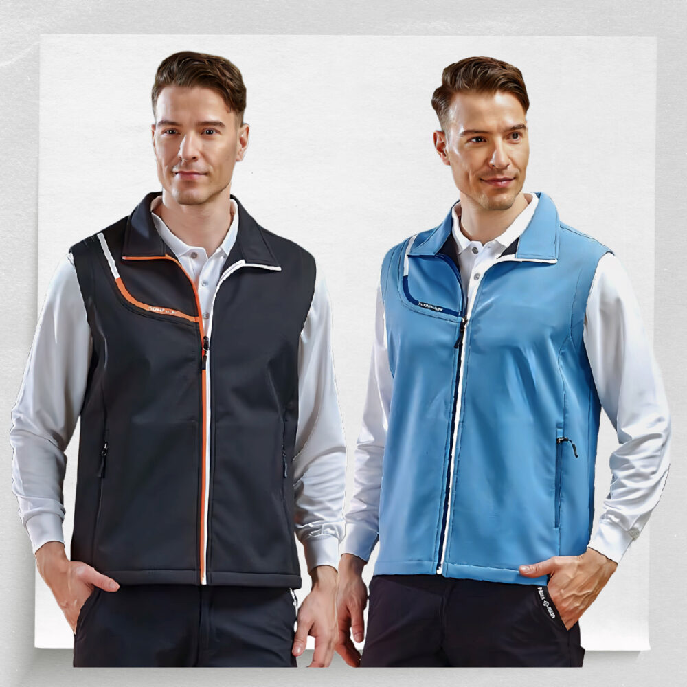 型號-SM-FLK39352-4 黑色 SM-FLK39352-1水藍 軟殼搖粒背心 100%聚酯纖維